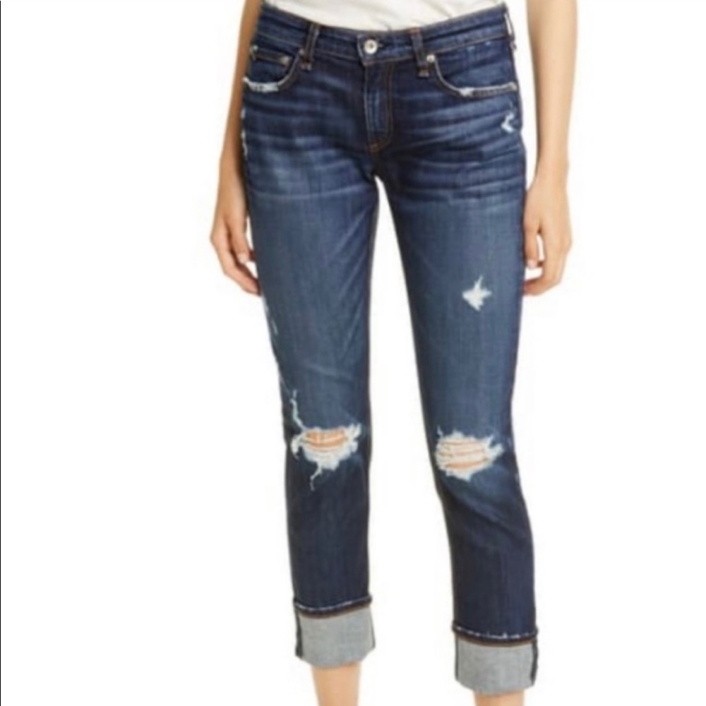 Rag and bone Dre Capri low rise slim Jean denim